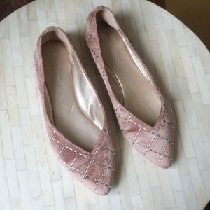 BCBG Velvet sequined flats - Never Worn